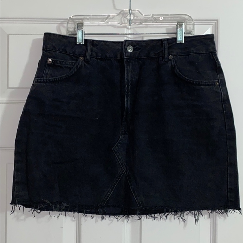 Topshop Black denim skirt